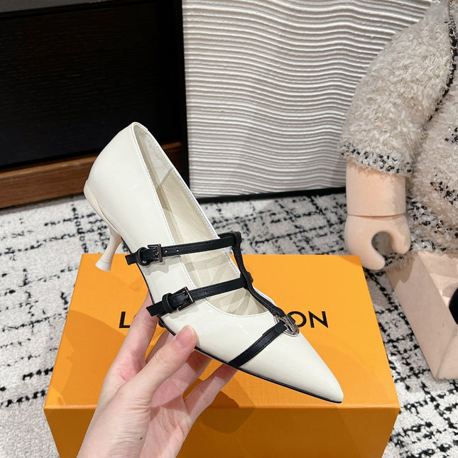 HIGH HEEL 4 CM PUMP IN WHITE CALFSKIN