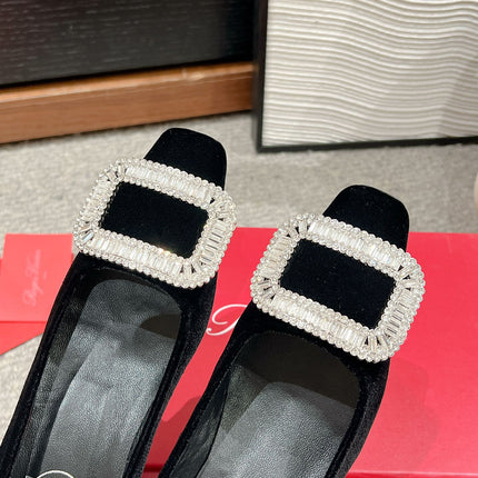 BELLE VIVIER PUMPS IN BLACK VELVET