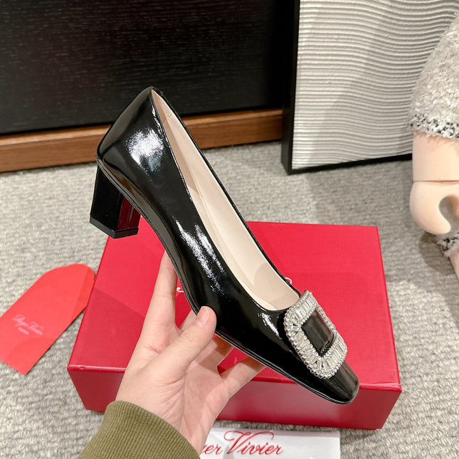 BELLE VIVIER PUMPS IN BLACK PATENT CALFSKIN