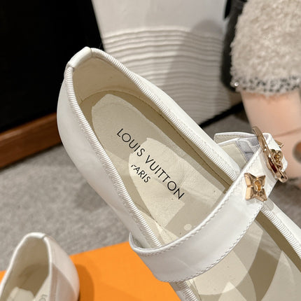 MARY JANE SHOES IN WHITE SHEEPSKIN