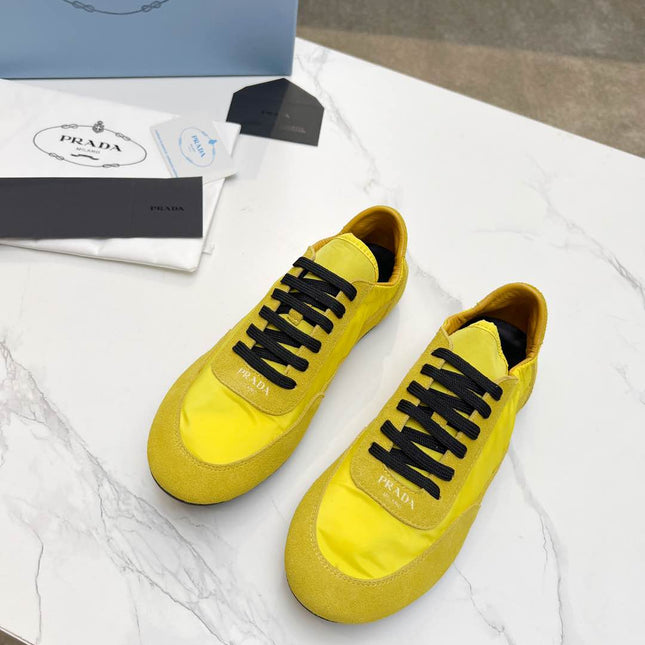 COLLAPSE SNEAKERS IN YELLOW SUEDE AND NYLON