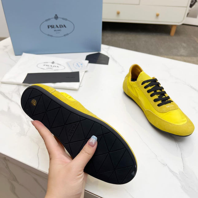 COLLAPSE SNEAKERS IN YELLOW SUEDE AND NYLON