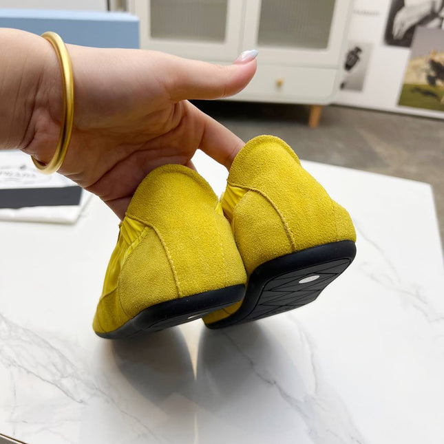 COLLAPSE SNEAKERS IN YELLOW SUEDE AND NYLON