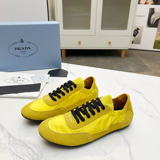 COLLAPSE SNEAKERS IN YELLOW SUEDE AND NYLON