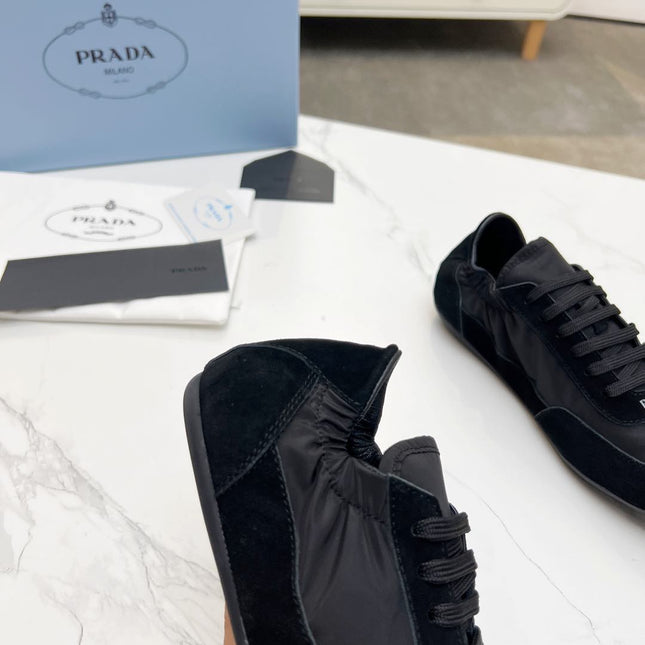 COLLAPSE SNEAKERS IN BLACK SUEDE AND NYLON