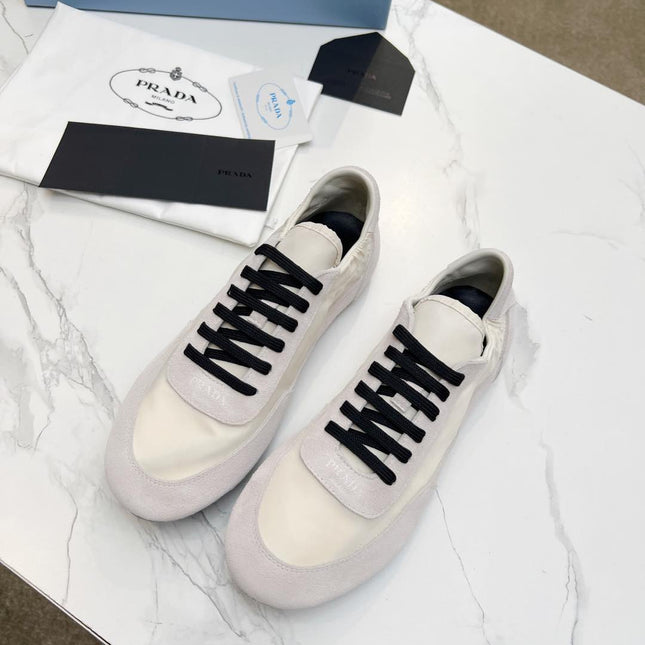 COLLAPSE SNEAKERS IN BEIGE SUEDE AND NYLON