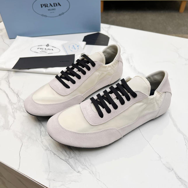 COLLAPSE SNEAKERS IN BEIGE SUEDE AND NYLON