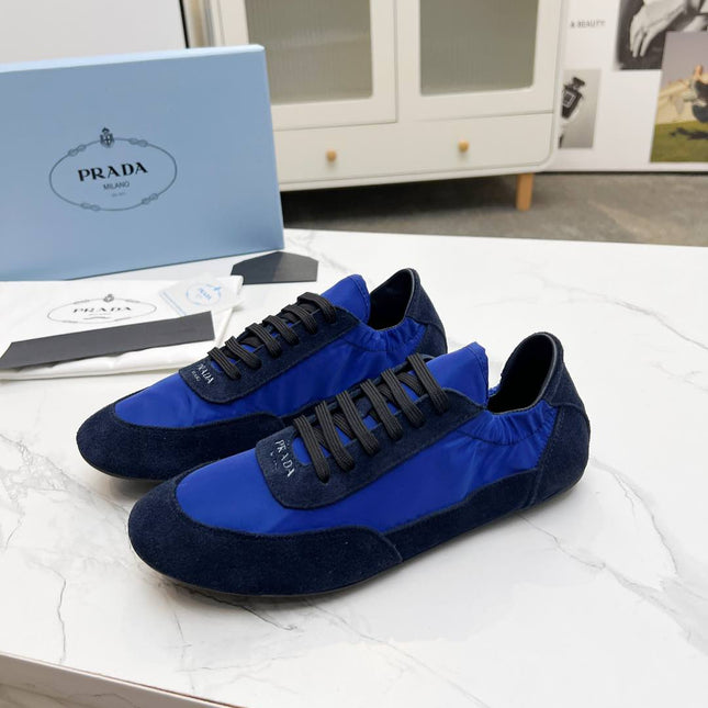 COLLAPSE SNEAKERS IN BLUE SUEDE AND NYLON