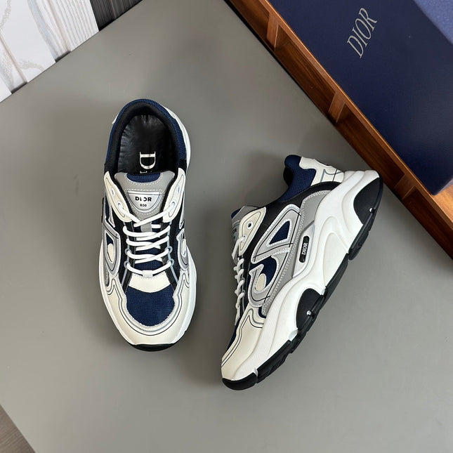 CD B22 SNEAKER NAVY AND WHITE MESH FABRIC