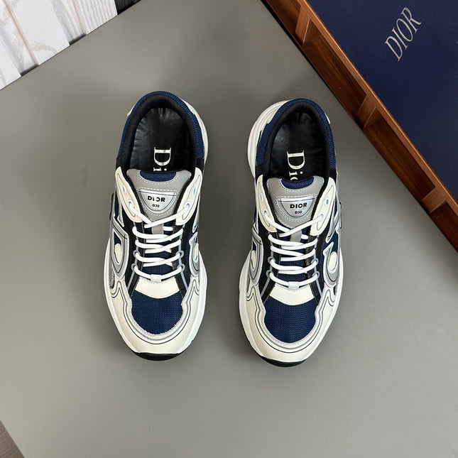 CD B22 SNEAKER NAVY AND WHITE MESH FABRIC
