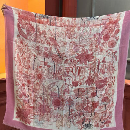 EXOTIC PARADISE CASHMERE SCARF 200 CM CREPE PINK MIX COLORFUL CASHMERE