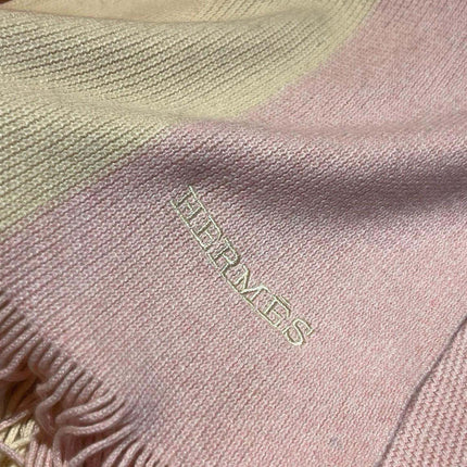 HIGH-END SCARF 180 IN LIGHT PINK MIX BEIGE CASHMERE