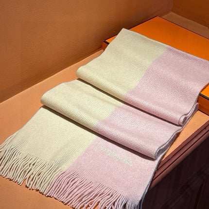 HIGH-END SCARF 180 IN LIGHT PINK MIX BEIGE CASHMERE