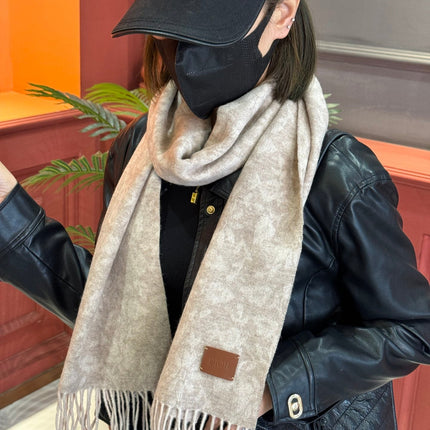 SCARF 180 CM IN ECRU TAN MONOGRAM CASHMERE 394644