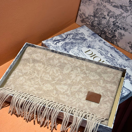 SCARF 180 CM IN ECRU TAN MONOGRAM CASHMERE 394644