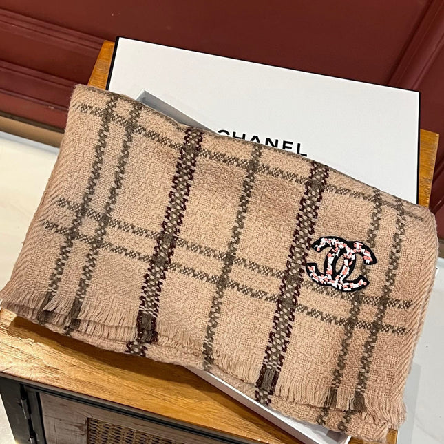 SCARF 190 CM IN CIDER BROWN CASHMERE 396471
