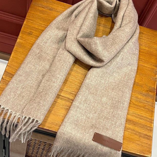 SCARF 180 CM IN TAN BEIGE CASHMERE 396478