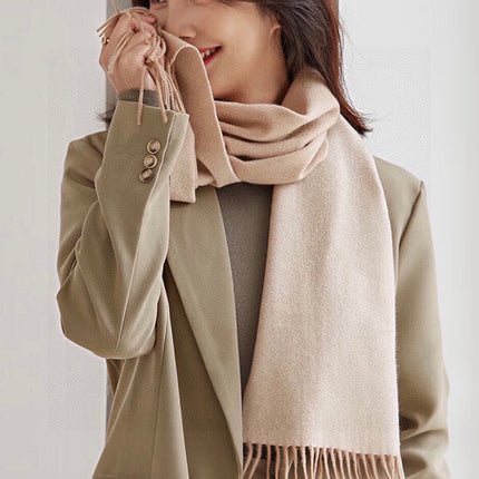SCARF 180 CM IN TAN BEIGE CASHMERE 396478