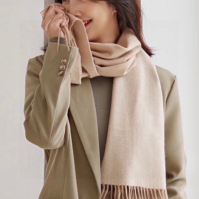 SCARF 180 CM IN TAN BEIGE CASHMERE 396478