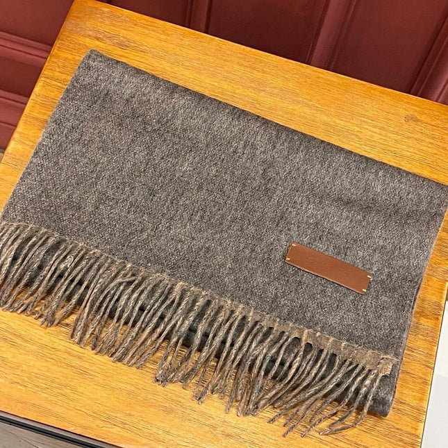 SCARF 180 CM IN MOUSE GRAY CASHMERE 396479