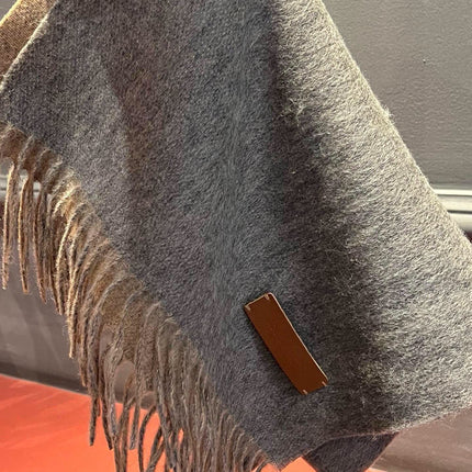 SCARF 180 CM IN MOUSE GRAY CASHMERE 396479