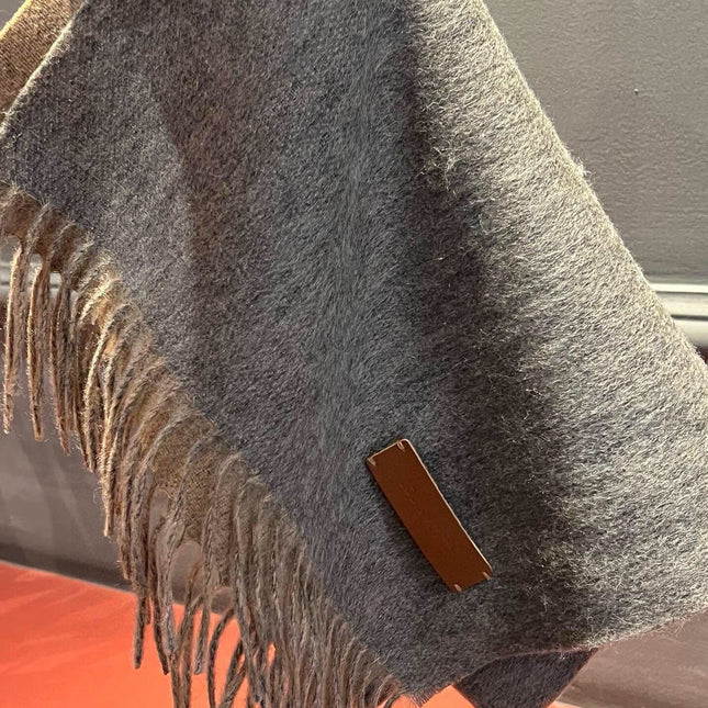 SCARF 180 CM IN MOUSE GRAY CASHMERE 396479
