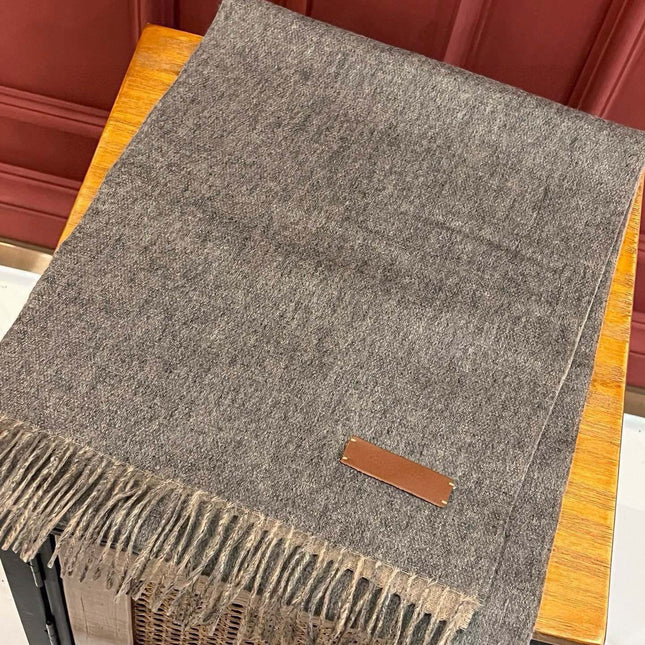 SCARF 180 CM IN MOUSE GRAY CASHMERE 396479