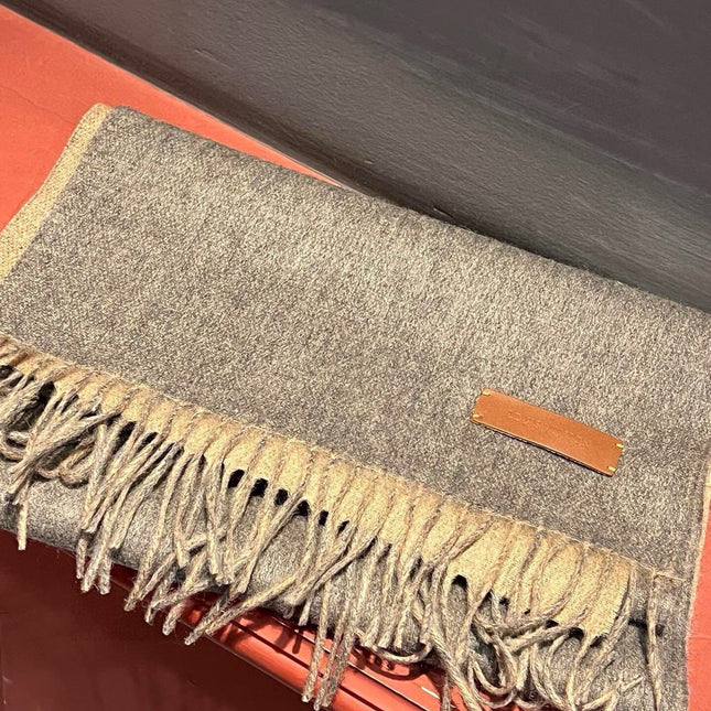 SCARF 180 CM IN MOUSE GRAY CASHMERE 396479