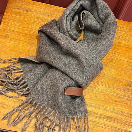 SCARF 180 CM IN MOUSE GRAY CASHMERE 396479