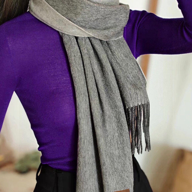 SCARF 180 CM IN DARK GRAY CASHMERE 396480