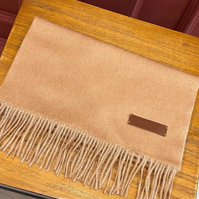 SCARF 180 CM IN MEDIUM BROWN CASHMERE 396482
