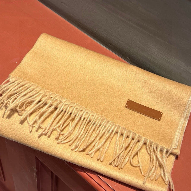 SCARF 180 CM IN MEDIUM BROWN CASHMERE 396482