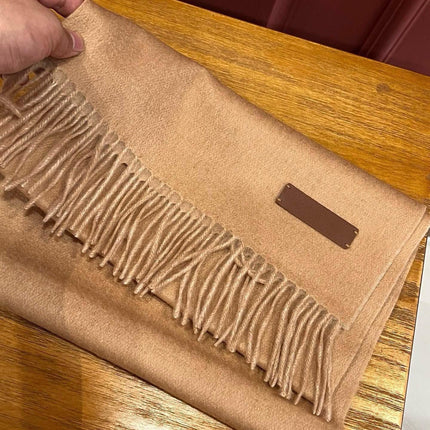 SCARF 180 CM IN MEDIUM BROWN CASHMERE 396482