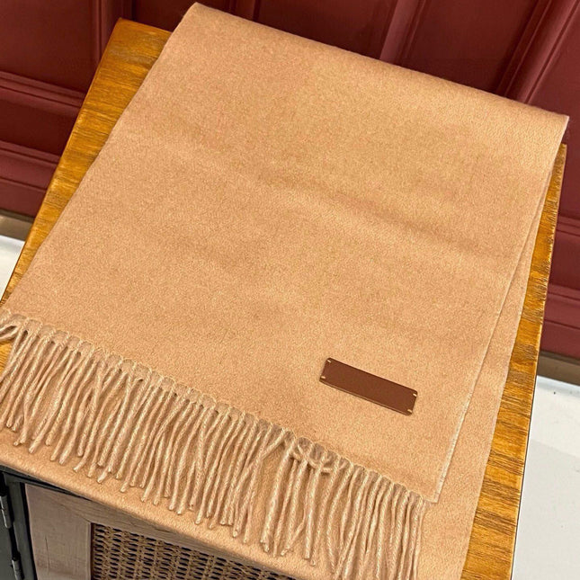 SCARF 180 CM IN MEDIUM BROWN CASHMERE 396482
