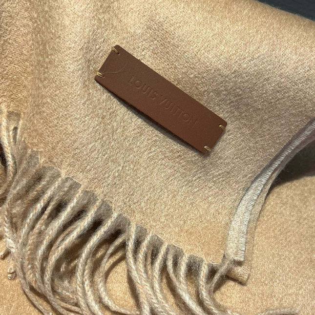 SCARF 180 CM IN MEDIUM BROWN CASHMERE 396482