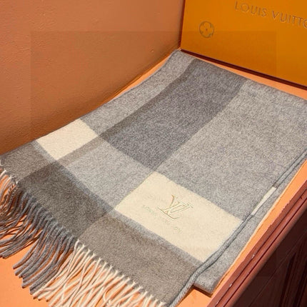 SCARF 180 CM IN DOVE GRAY MIX WHITE CASHMERE 399873