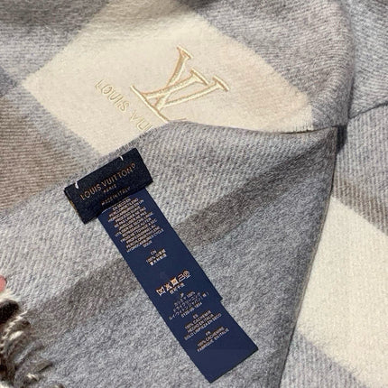SCARF 180 CM IN DOVE GRAY MIX WHITE CASHMERE 399873