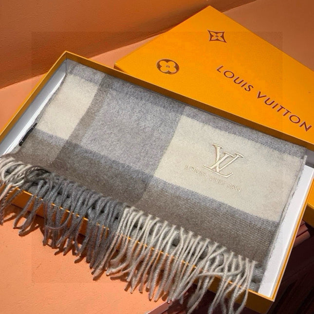 SCARF 180 CM IN DOVE GRAY MIX WHITE CASHMERE 399873