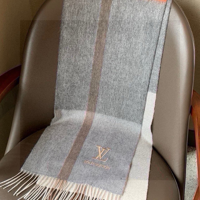 SCARF 170 CM IN MOUSE GRAY CASHMERE 399929