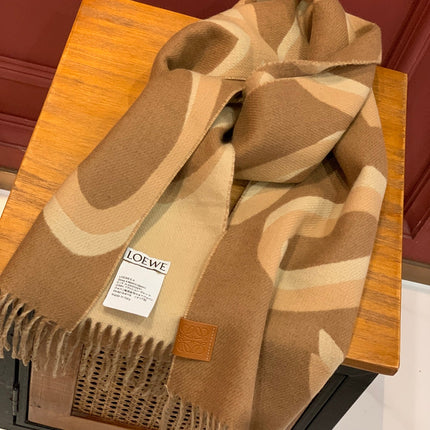 SCARF 190 CM IN CINNAMON BROWN WOOL 408745