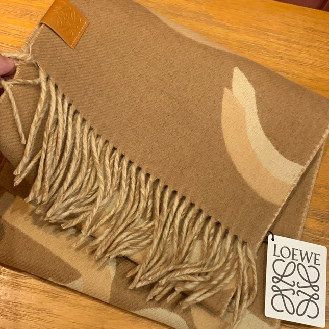 SCARF 190 CM IN CINNAMON BROWN WOOL 408745