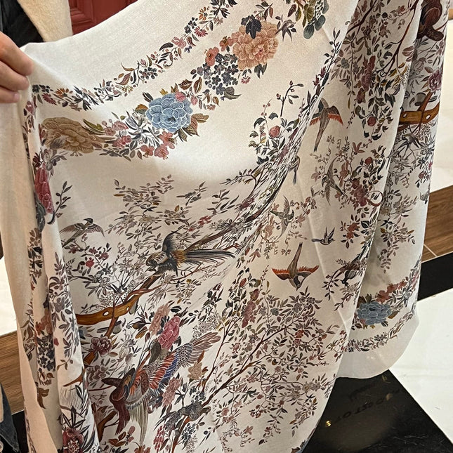 SCARF 200 CM IN WHITE MIX COLORFUL CASHMERE 413823