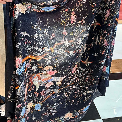 SCARF 200 CM IN BLACK MIX COLORFUL CASHMERE 413824