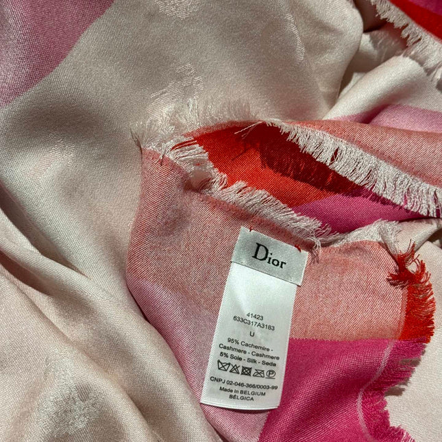 SHAWL 140 CM IN LIGHT PINK CASHMERE AND SILK 413801