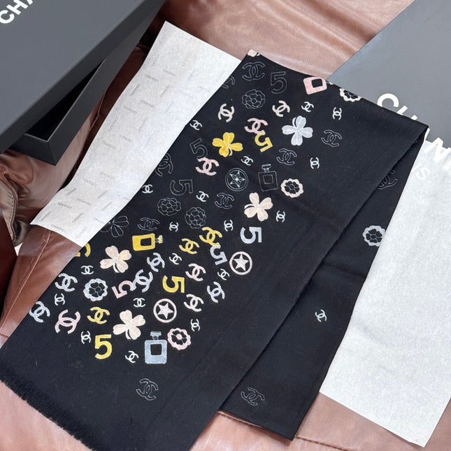 CHANEL 25S SCARF 200 IN CASHMERE 727295
