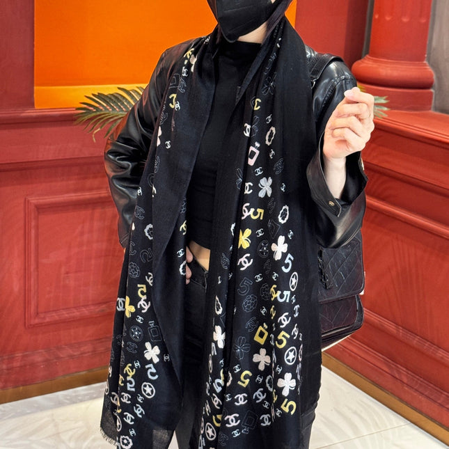 CHANEL 25S SCARF 200 IN CASHMERE 727295