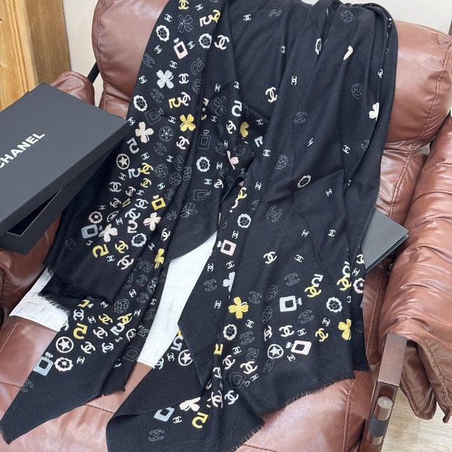 CHANEL 25S SCARF 200 IN CASHMERE 727295