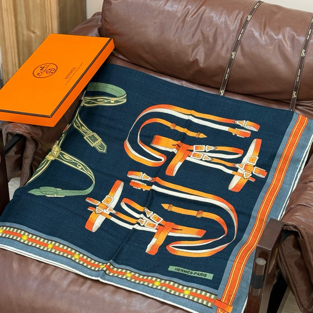 HERMES 25S SCARF 140 IN CASHMERE SILK 727300