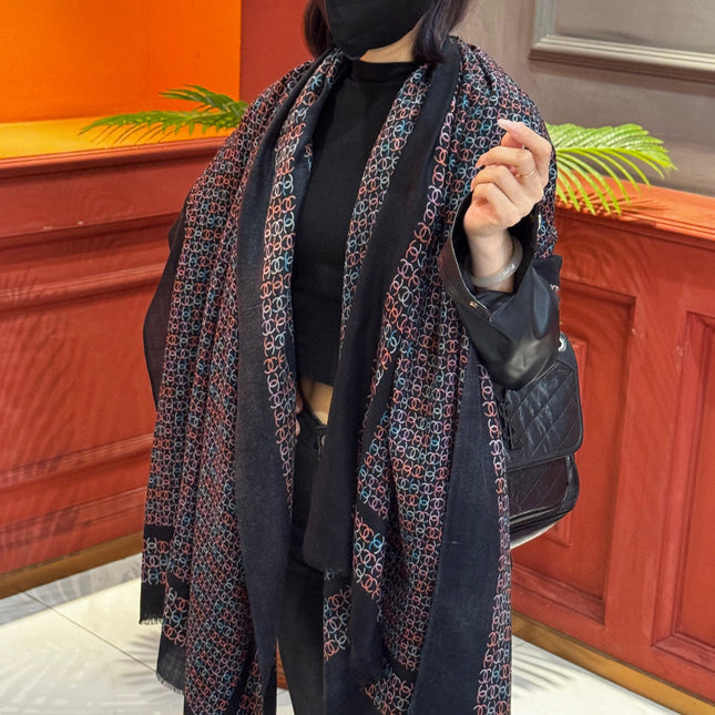 CHANEL 25S SCARF 200 IN CASHMERE 728979