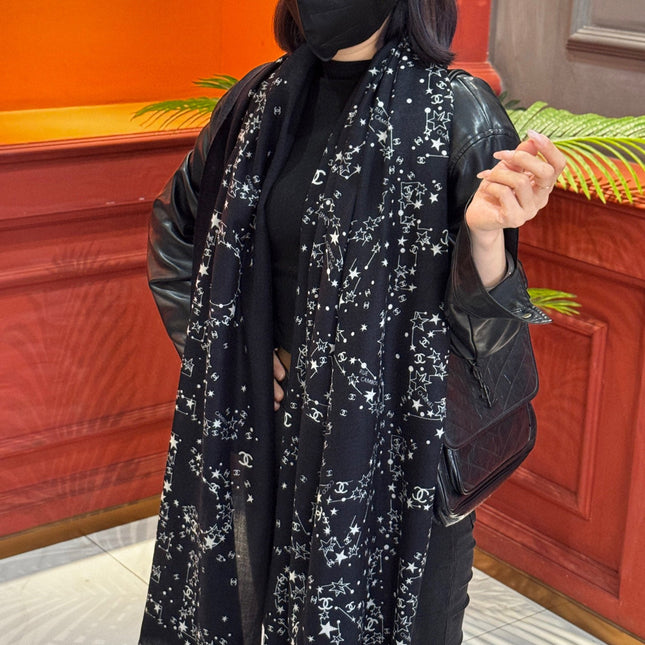 CHANEL 25S SCARF 200 IN CASHMERE 728986